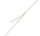 Alpha Phi Omega Vertical Bar Necklace Rose Gold Filled