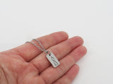 Alpha Chi Omega Mini Dog Tag Necklace Stainless Steel