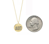 Alpha Omicron Pi Dainty Sorority Necklace Gold Filled