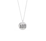 Alpha Omicron Pi Dainty Sorority Necklace Stainless Steel