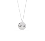 Alpha Sigma Alpha Dainty Sorority Necklace Stainless Steel