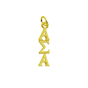 Alpha Sigma Alpha Sorority Lavalier Necklace Gold Filled