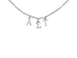 Alpha Sigma Tau Choker Dangle Necklace Stainless Steel