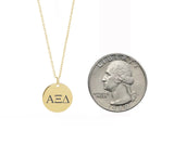 Alpha Xi Delta Dainty Sorority Necklace Gold Filled