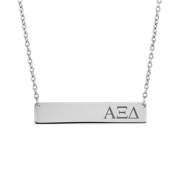 Alpha Xi Delta Sorority Horizontal Bar Necklace