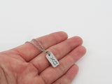 Chi Omega Mini Dog Tag Necklace Stainless Steel