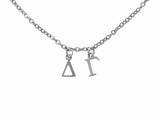 Delta Gamma Choker Dangle Necklace Stainless Steel