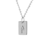 Delta Gamma Mini Dog Tag Necklace Stainless Steel