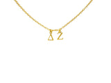 Delta Zeta Choker Dangle Necklace Gold Filled