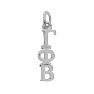 Gamma Phi Beta Sorority Lavalier Necklace Silver Plated