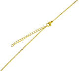 Phi Mu Choker Dangle Necklace Gold Filled