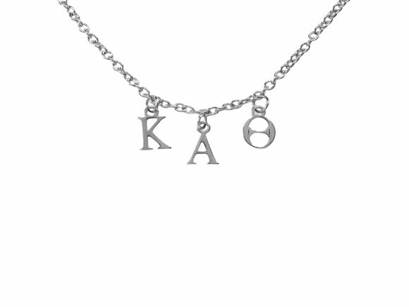 Kappa Alpha Theta Choker Dangle Necklace Stainless Steel