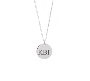 Kappa Beta Gamma Dainty Sorority Necklace Stainless Steel