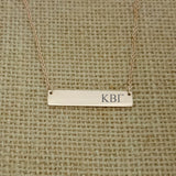 Kappa Beta Gamma Sorority Horizontal Bar Necklace