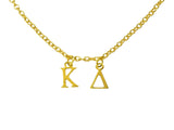 Kappa Delta Choker Dangle Necklace Gold Filled