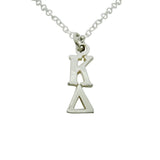 Kappa Delta Sorority Lavalier Necklace Silver Plated