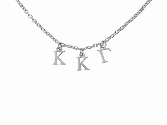 Kappa Kappa Gamma Choker Dangle Necklace Stainless Steel