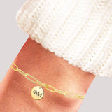 Phi Mu Paperclip Bracelet Gold Filled