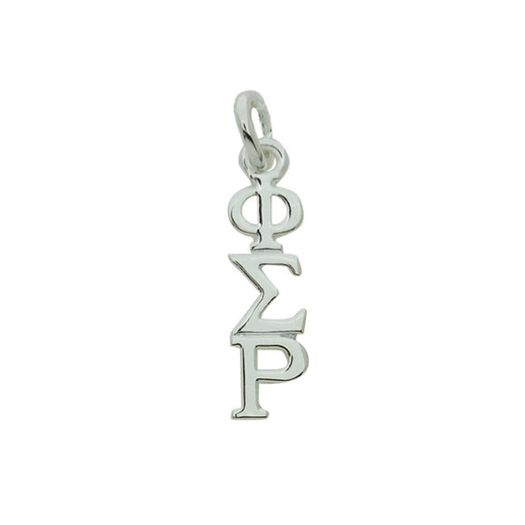 Phi Sigma Rho Sorority Lavalier Necklace Silver Plated