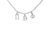 Pi Beta Phi Choker Dangle Necklace Stainless Steel