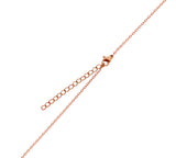 Alpha Sigma Alpha Choker Dangle Necklace Rose Gold Filled