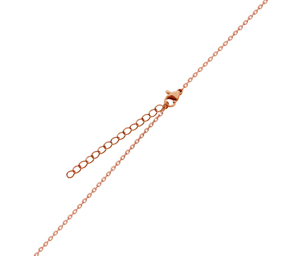 Alpha Kappa Psi Choker Dangle Necklace Rose Gold Filled