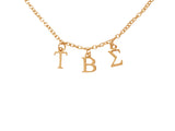 Tau Beta Sigma Choker Dangle Necklace Rose Gold Filled
