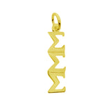 Tri Sigma Sigma Sigma Sorority Lavalier Necklace Gold Filled