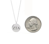 Zeta Tau Alpha Dainty Sorority Necklace Stainless Steel