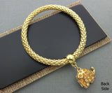 Gold Filled Lucky Elephant Bracelet Rhinestone Elephant Bracelet Bangle Jewelry - DKGifts.com