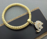 Gold Filled Lucky Elephant Bracelet Rhinestone Elephant Bracelet Bangle Jewelry - DKGifts.com