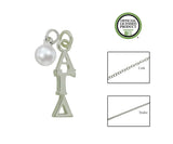 Alpha Gamma Delta Sorority Lavalier Necklace with Pearl - DKGifts.com