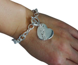 Alpha Omicron Pi Rolo Sorority Bracelet with Heart on Toggle Clasp - DKGifts.com