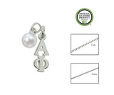 Alpha Phi Sorority Lavalier Necklace with Pearl - DKGifts.com