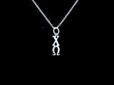 Chi Omega Sorority Lavalier Necklace Sterling Silver - DKGifts.com