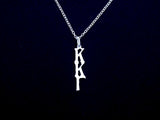 Kappa Kappa Gamma Sorority Lavalier Necklace Sterling Silver - DKGifts.com