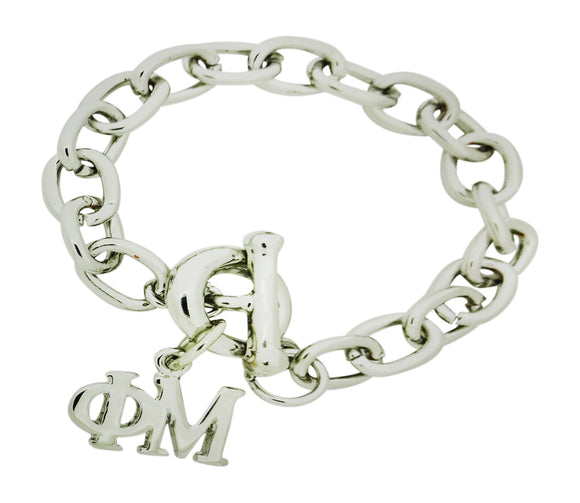 Phi Mu Sorority Bracelet with Toggle Clasp - DKGifts.com