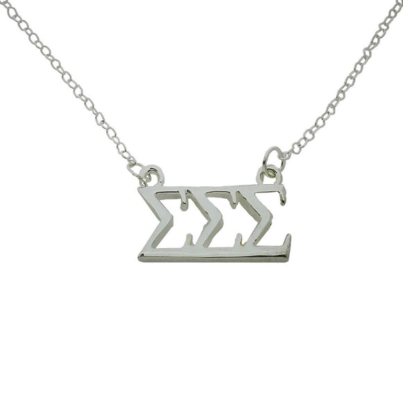 Tri Sigma Sigma Sigma Floating Sorority Lavalier Necklace - DKGifts.com
