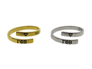 Gamma Phi Beta Adjustable Greek Sorority Ring, Gamma Phi Beta Adjustable Sorority Ring, Gamma Phi Beta Big Little Sorority Jewelry Gift